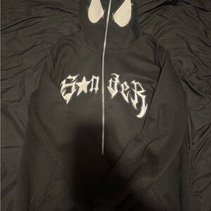 Black Spider-Man Zip-Up Hoodie